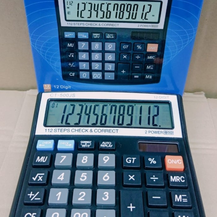 

CALCULATOR 12 DIGIT CT 500 JS CHECK CORRECT - Kalkulator Meja CT 500JS