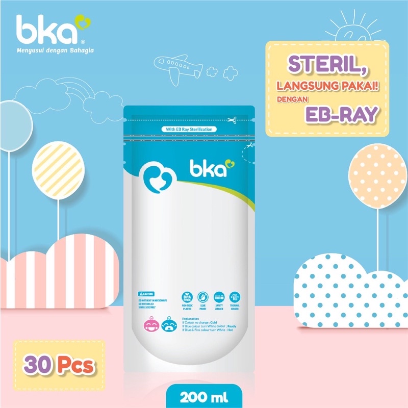 KANTONG ASI BKA / PLASTIK ASI / 100 ML (30 pcs),120 ML (30 pcs) &amp; 200 ML (30 pcs) THERMAL SENSOR