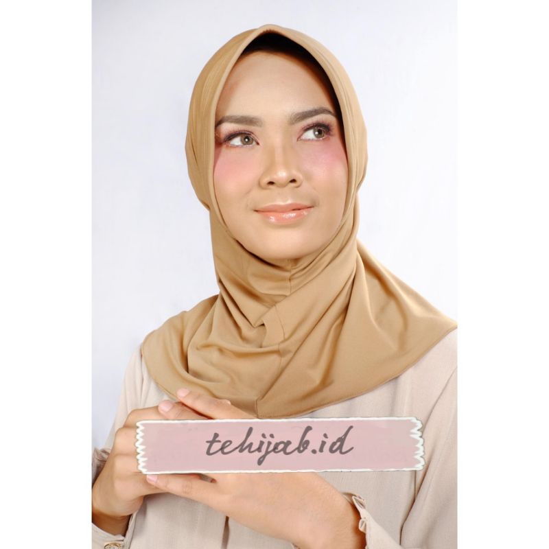 Hijab instan Sport pendek Bergo Jersey Premium pet