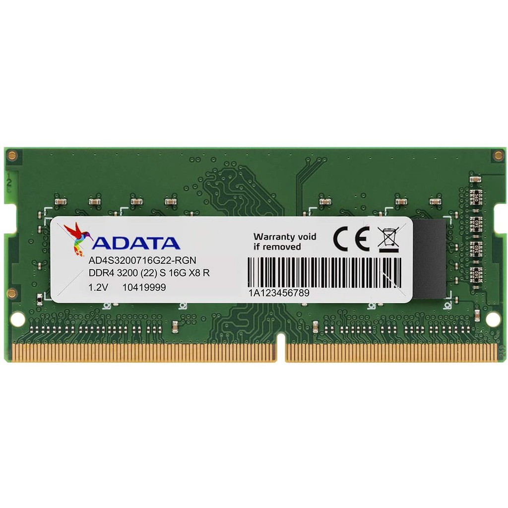 RAM LAPTOP ADATA DDR4 16GB 3200 SODIMM PREMIER GREEN 3200MHz