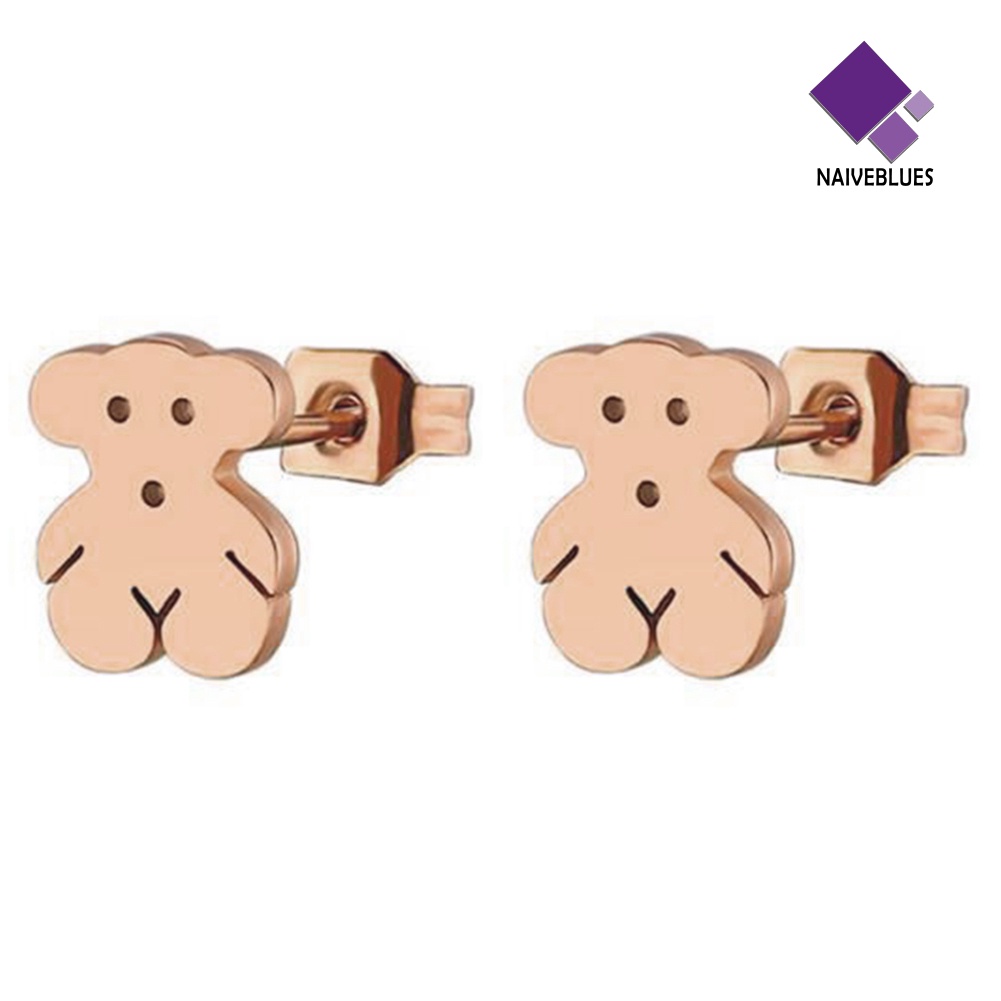 Anting Stud Mini Bahan Stainless Steel Motif Kartun Untuk Wanita