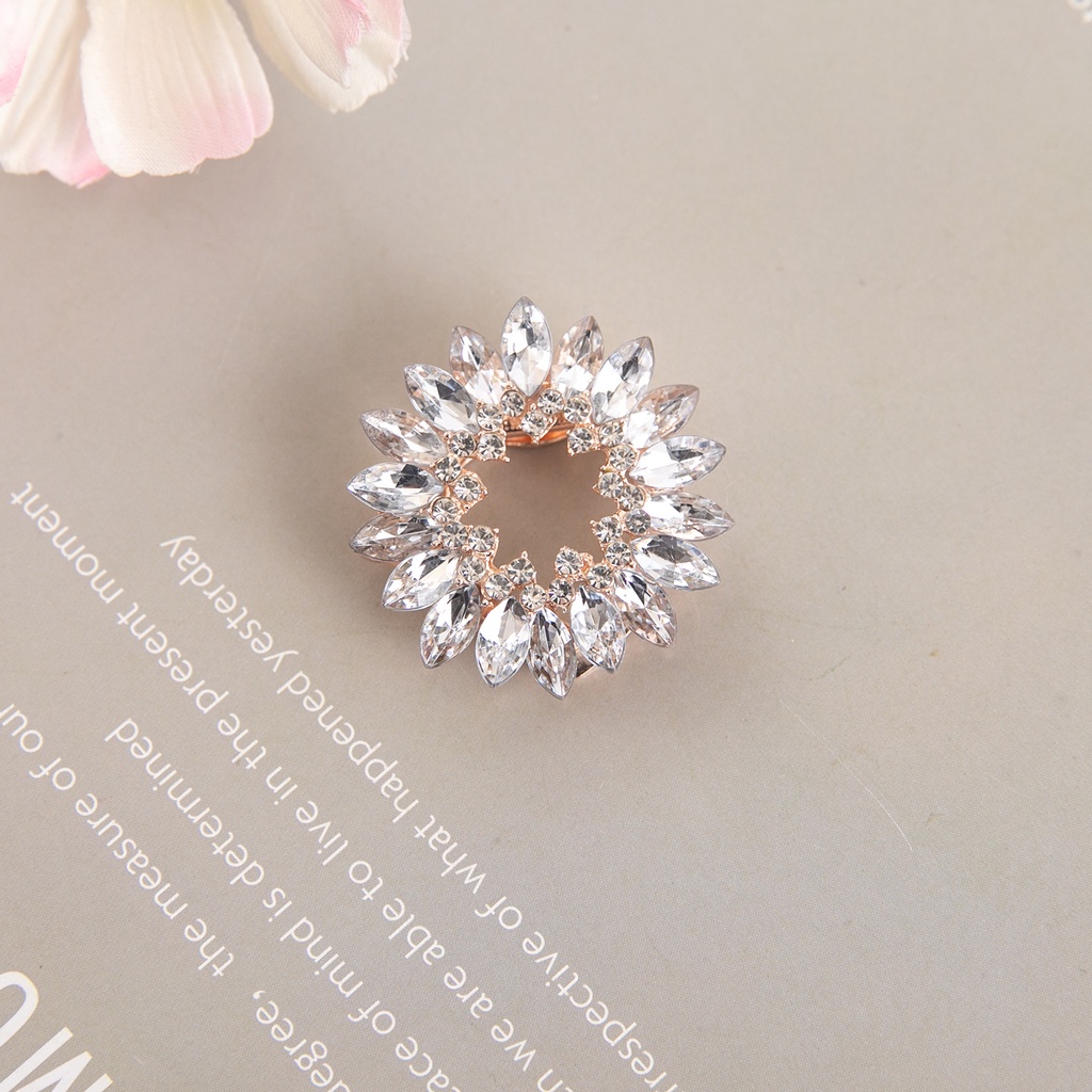 Bros Klip Gesper Syal Hias Mutiara Berlian Imitasi Untuk Wanita