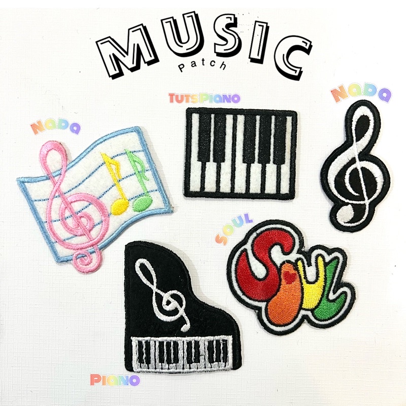 Patch Piano, Patch Bordir Musik