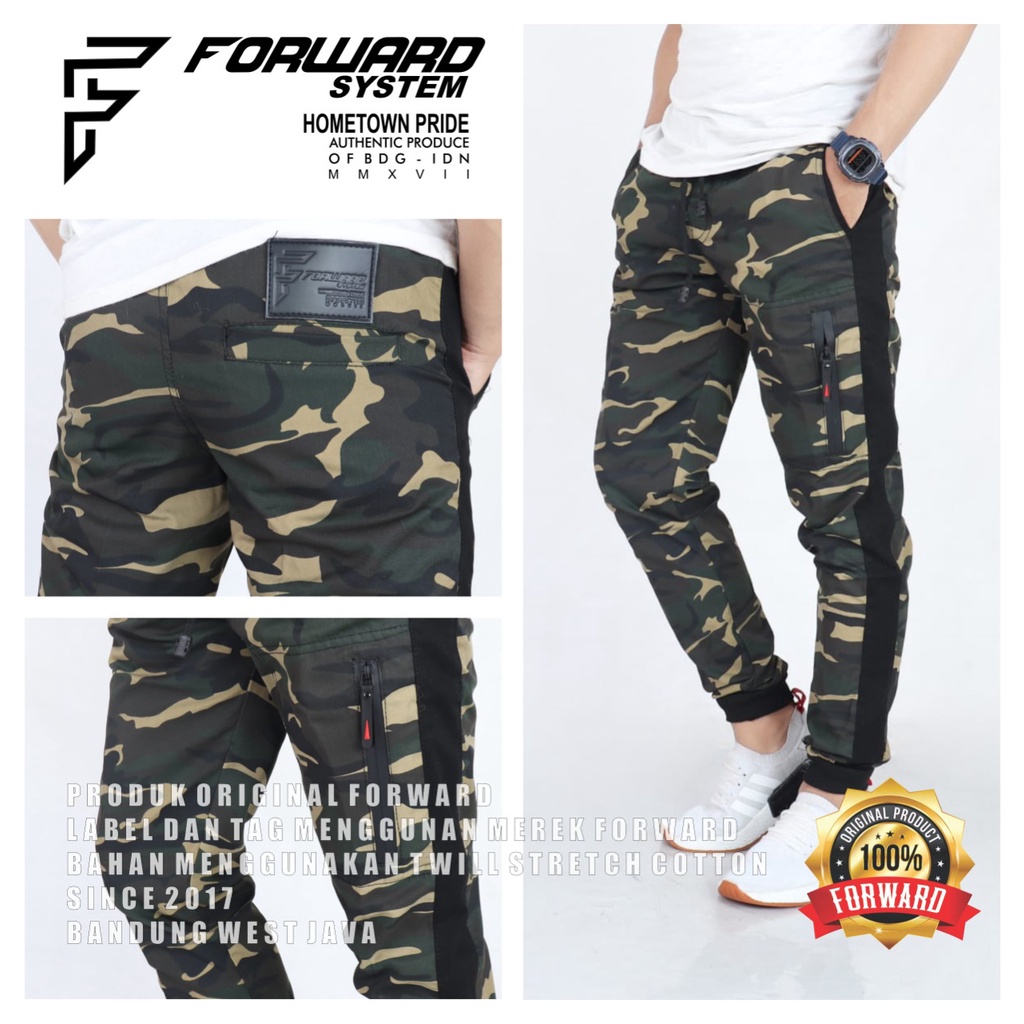 Celana Joger Pria Ziper Original Forward - Cod