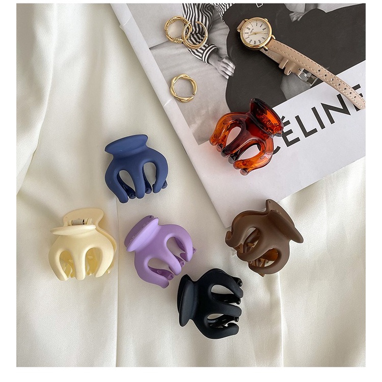 Jedai Doff 5cm Jepit Rambut Bangkok Wanita Korea Jedai Matte Cakar 3 Cakar 5 Matte Hair Claw Clips