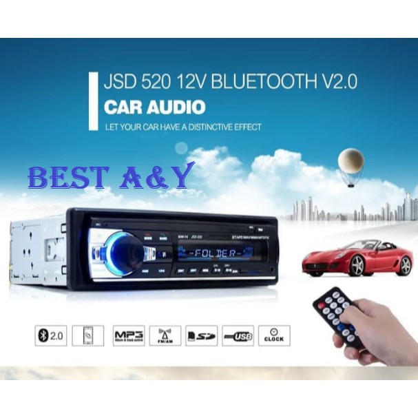 Tape Audio Multifungsi Untuk Mobil Car Bisa Bluetooth USB MP3 JSD-520 FM Radio