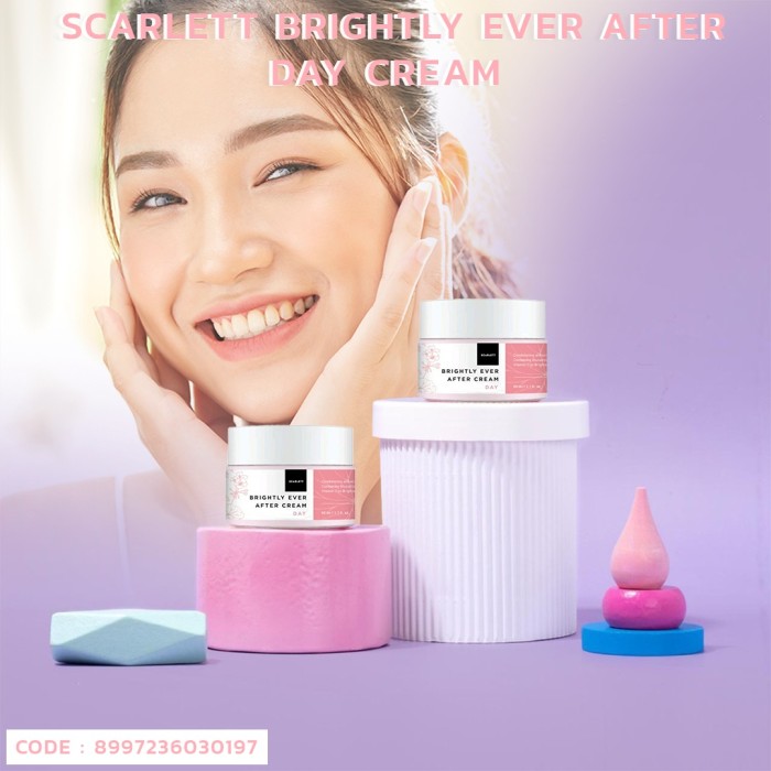 SCARLET SCARLETT WHITENING BRIGHTLY EVER AFTER DAY CREAM ORIGINAL PUTIH NATURAL