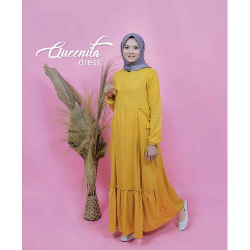 Queenita Dress Gamis Katun Dewasa