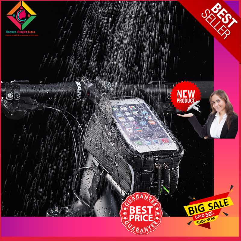 Tas Sepeda mtb lipat Roadbike / Tas Smartphone Sepeda Waterproof Rockbros Original 6.0 inch - 017-1