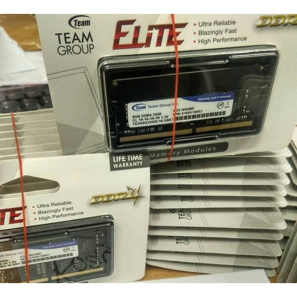 RAM TEAM ELITE SODIMM DDR4 PC19200 8GB 2400MHZ TED48G2400C16-SBK EXCLUSIVE