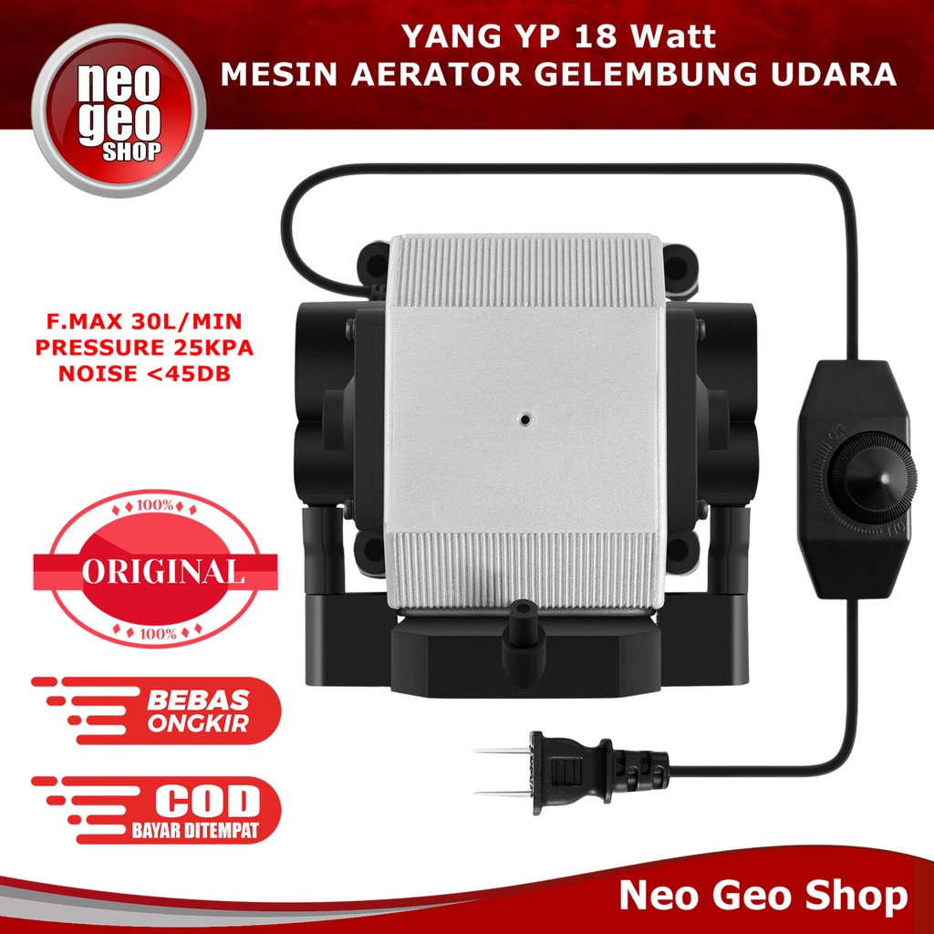 YANG YP 18 watt yp18w 18w aerator mesin gelembung udara kolam aquarium