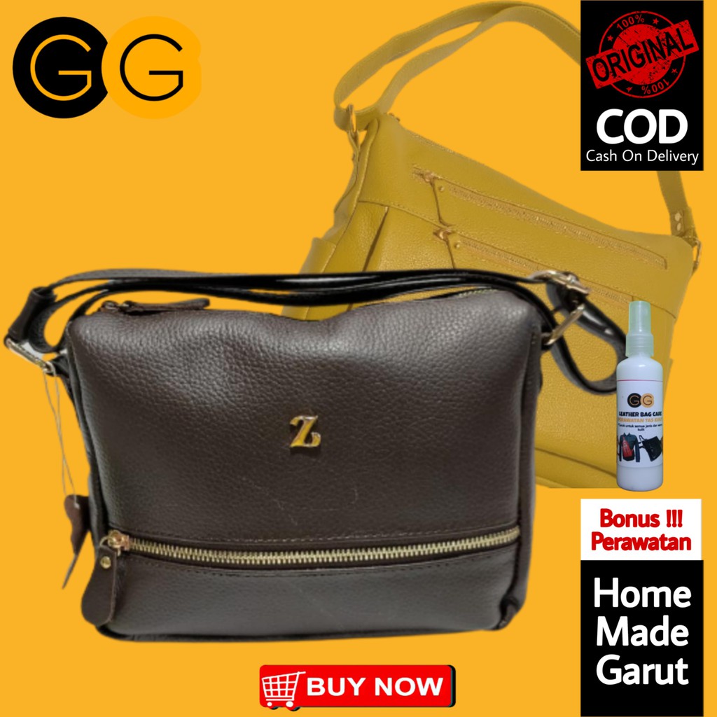TAS KULIT GARUT SUKAREGANG ASLI WANITA TAS SELEMPANG TAS PAPIRUT ASLI GARUT WANITA TAS CEWEK KULIT