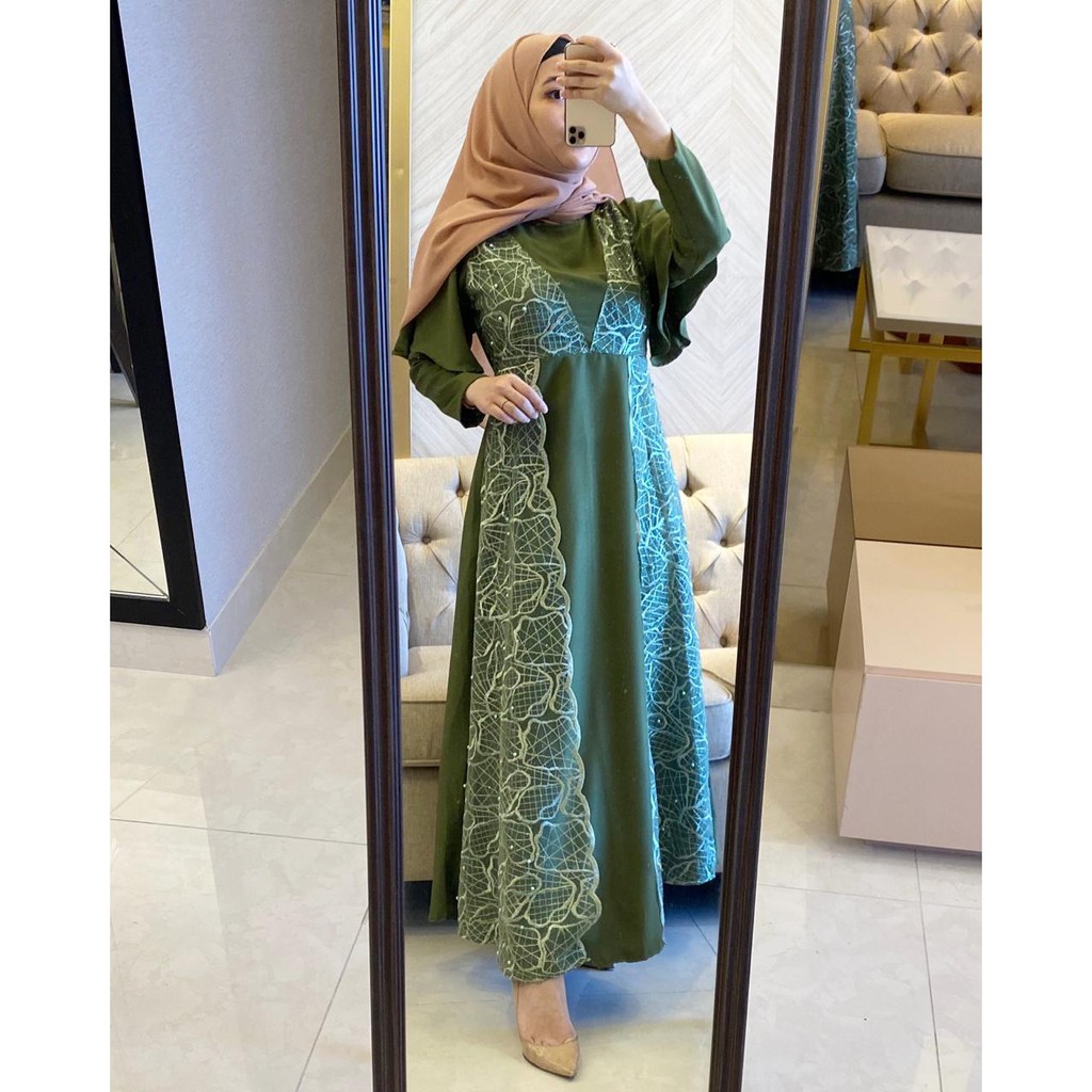 073# BAJU PESTA MUSLIM/FASHION dres maxi muslim fashion