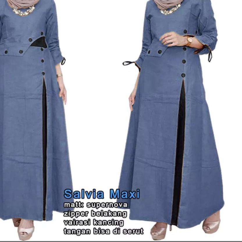 ♪ MAR SALVIA MAXI PAKAIAN WANITA BUSANA Baju MUSLIM FASHION Model Terbaru,, ✭