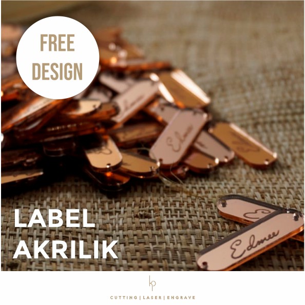 

Label Rosegold Hijab / Label produk bahan akrilik / Label akrilik / Tag akrilik mirror rosegold [RG]