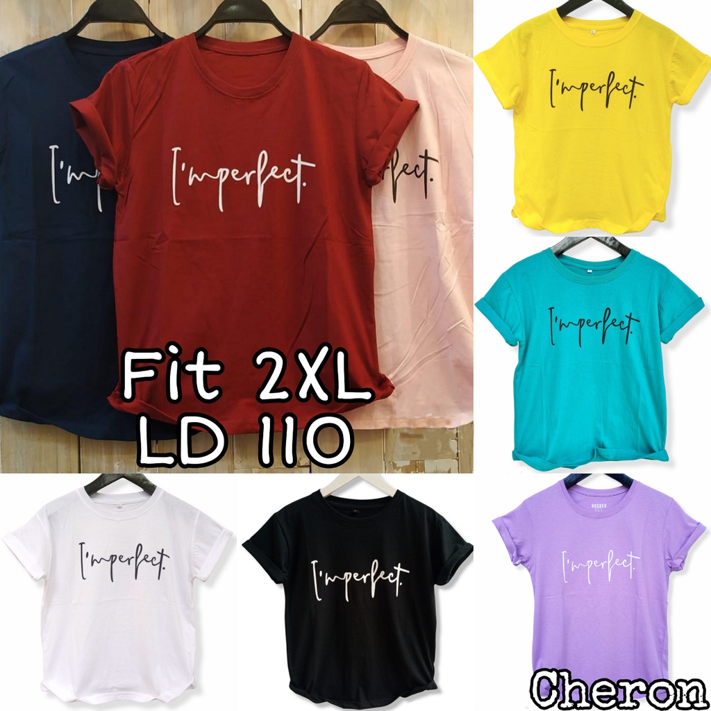 CHERON 21520 - Kaos Distro Wanita Fit XXL LD 110 Baju Atasan Oblong Cewek Jumbo 2XL Big Size Bigsize