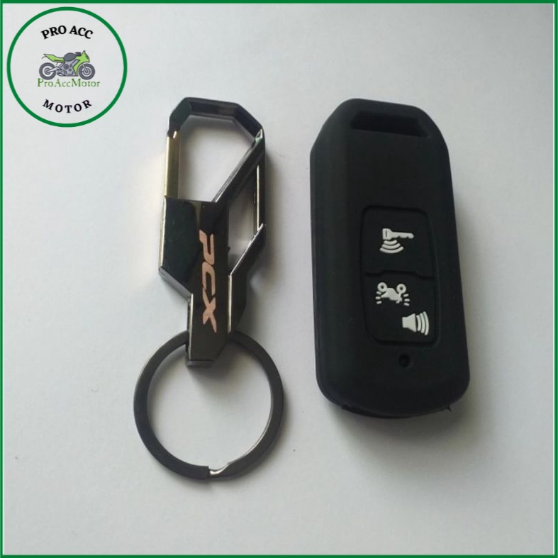 Gantungan kunci logo exclusif Honda PCX 160 + Cover silikon remote smart key