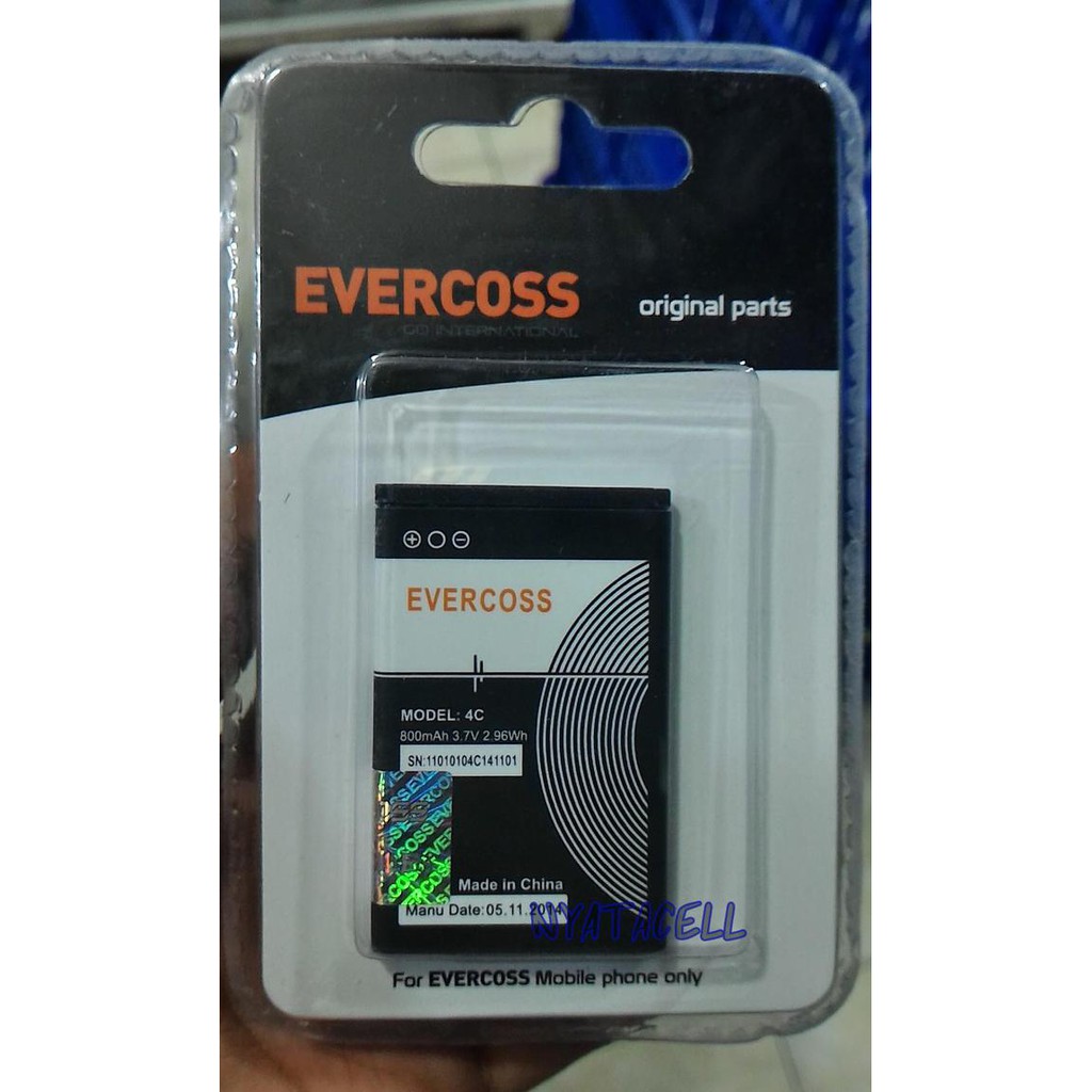 Baru Evercoss 4C 800Mah Batre/Baterai Original 100% /Ori/Bl-4C Bl4C Ready Stock
