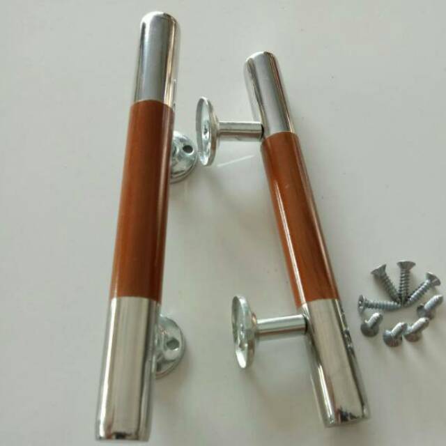 1Bj Tarikan laci suling coklat natur 12cm tarikan lemari tarikan pintu pull handle pintu kunci pintu