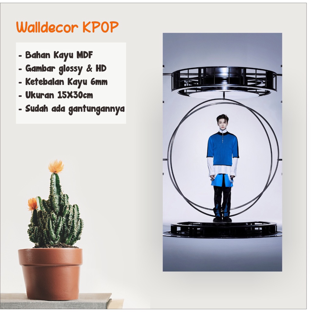 WALLDECOR NCT 2021 JAEMIN UKURAN 15X30 CM WALL DECOR POSTER KAYU HIASAN DINDING KPOP
