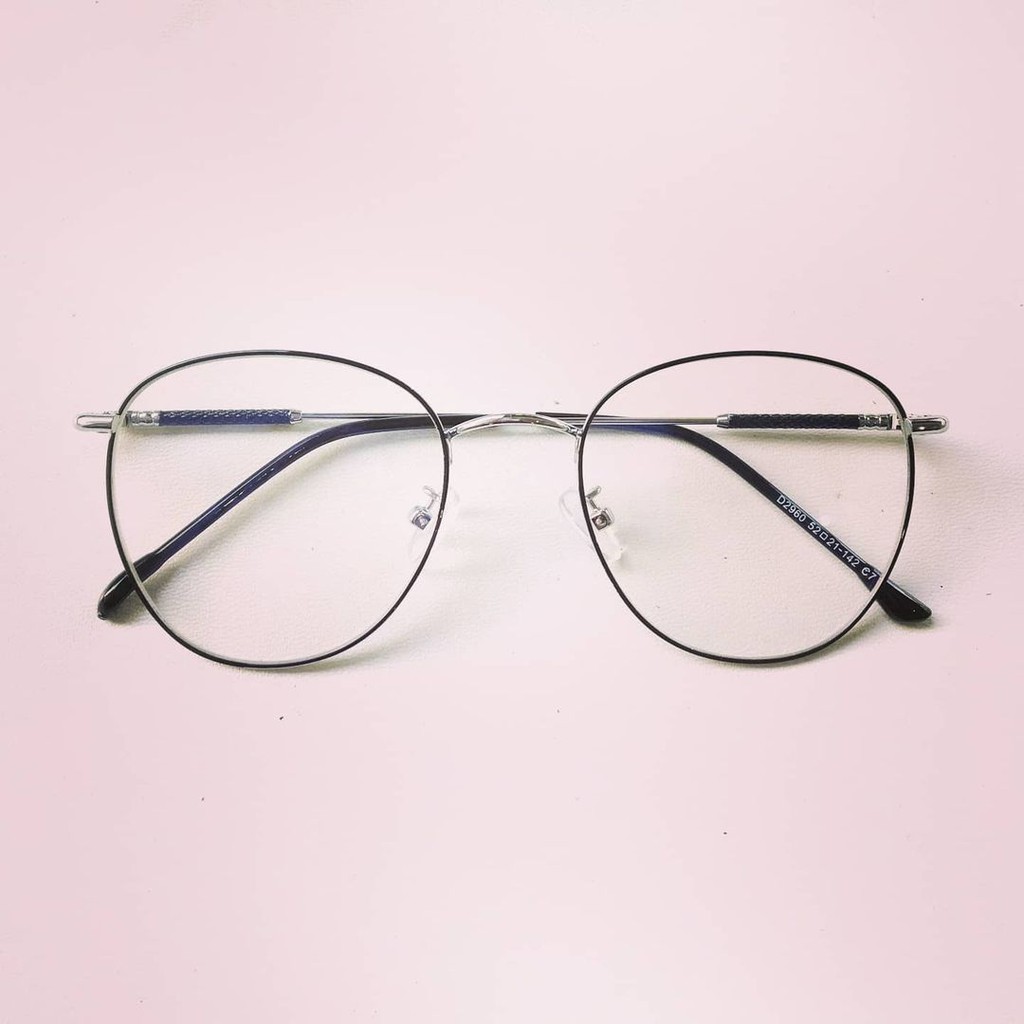 Frame Oval Metal + Lensa Anti Radiasi