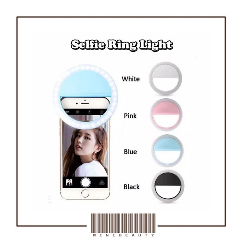 ring light selfie led lampu lamp ringlighy flash charm eyes jepit live clip bulat camera hp kamera