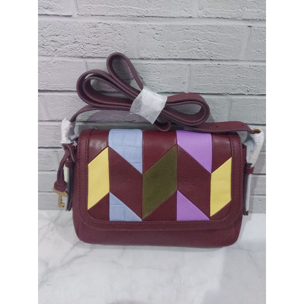 tas fossil harper small cross body wine multi