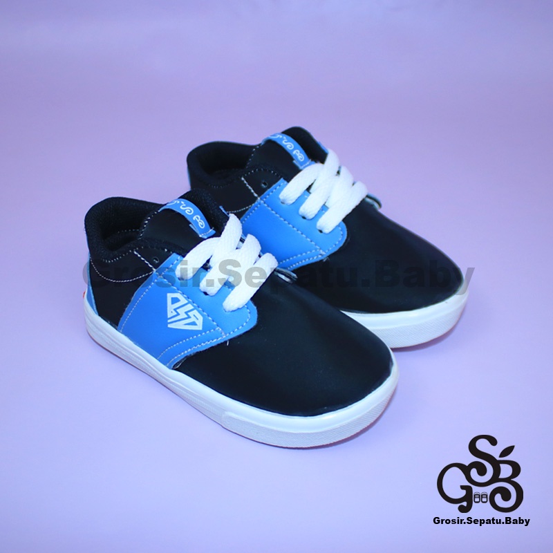 sepatu anak sneakers sepatu anak laki laki sepatu anak perempuan model casual PHOENIX kids HITAM polos ringan fleksibel &amp; Anti Slip