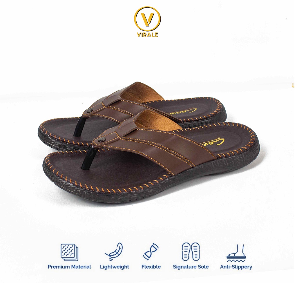 Sandal Pria Kulit Dewasa Model Casual Mamojo Store CV 01 CK