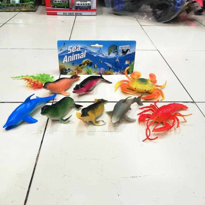 laut laut - ikan Mainan ikan hiu karet karet mainan hewan shark - -