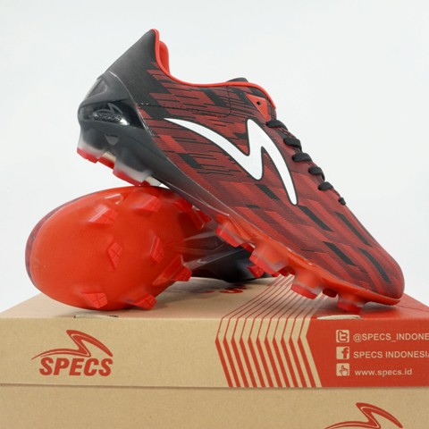 Sepatu Bola Specs Acc Lightspeed II PRO FG Black Red 101219 Original BNIB