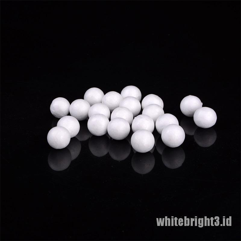 (white3) 20pcs Busa Polystyrene Styrofoam Ukuran 10-40mm