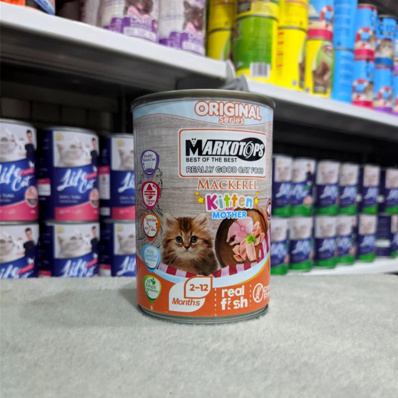 Markotops Kaleng Kitten & Mother 400gr - Mackerel