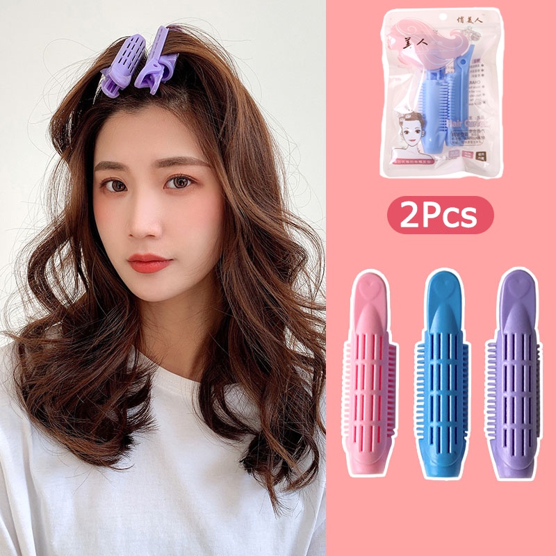 2 Pcs/Set Korean Girls Fluffy Hair Clip / Air Bangs Curly / Wave Shaper Hair Root Fluffy Clip Hairpins Hair Styling Tool