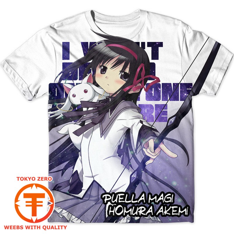Kaos Anime Fullprint Homura Akemi Puella Madoka Magica T Shirt Anime