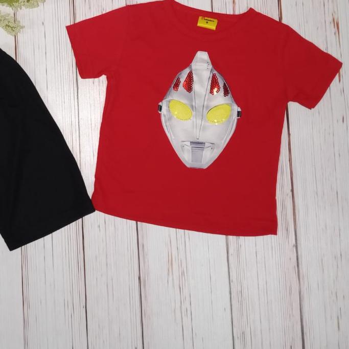 ✶ BAJU KAOS ANAK MURAH LAMPU LED SETELAN (ULTRAMAN, BUMBLEBEE) ✳