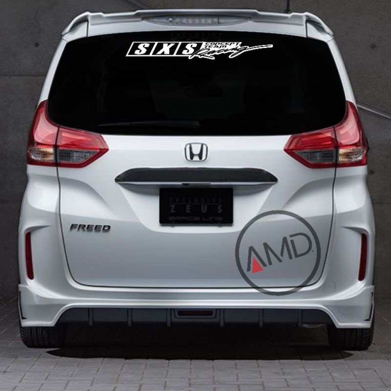 Stiker kaca depan sticker mobil stiker belakang mobil SXS RACING