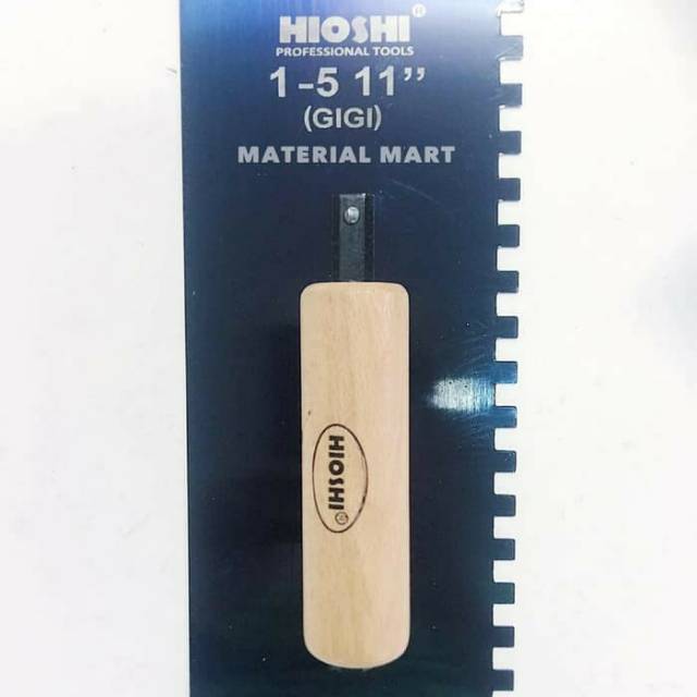 Roskam Gigi Besi Bergerigi Gagang kayu Hioshi Original (PREMIUM) Material mart