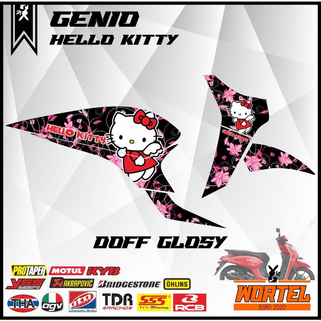 Sticker Striping Decal Motor Genio Hello Kitty