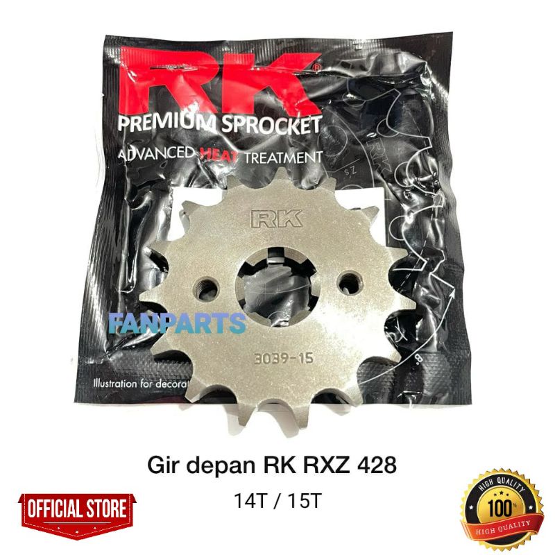 Gir Depan RK - RXZ  ( 428 )  14 T / 15 T