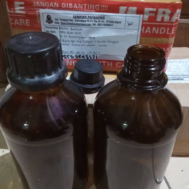 BOTOL KACA 1000ML COKLAT