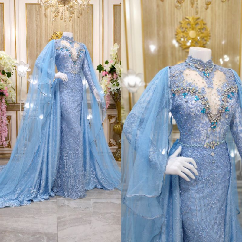 GAUN SLIM BEREKOR MEWAH//GAUN WEDDING MODERN//GAUN//KEBAYA