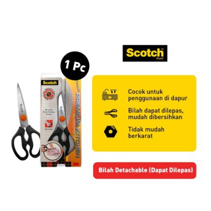 3M Scotch Gunting Dapur Detachable Premium Kitchen Scissors KS-D