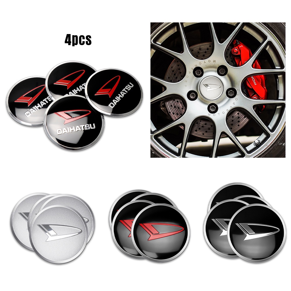 4pcs Stiker Emblem Daihatsu 56mm Untuk Dekorasi Velg Mobil Rocky Ayla Xenia taruna