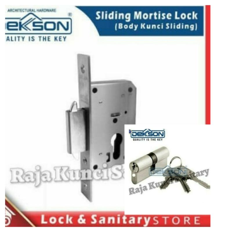 Lockcase Sliding Dekson MTS SLD DL 84100 SUS 304+Cylinder TC DL 60mm/Kunci Sliding Dekson