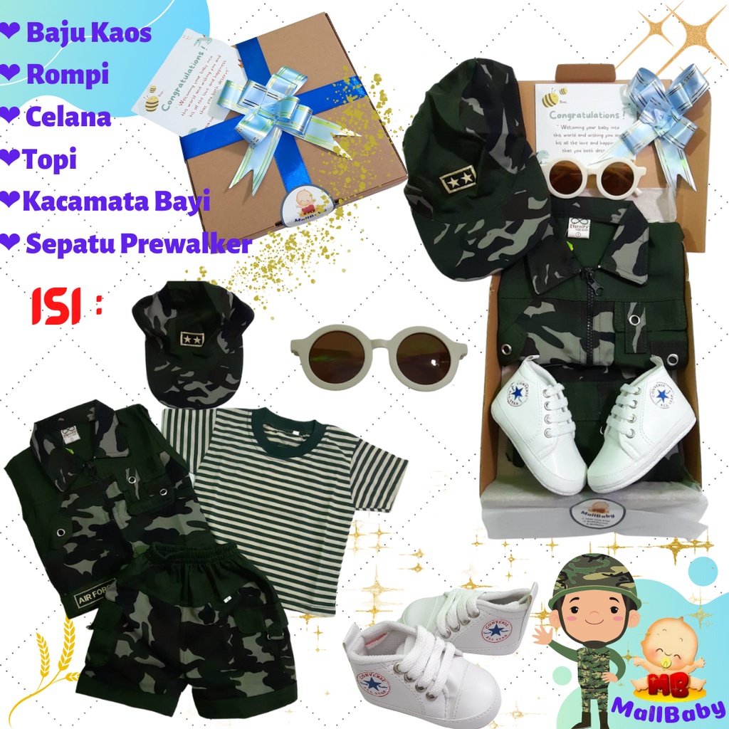 Kado Bayi Lahiran Profesi Tentara Polisi Koki Hampers Baby Newborn Gift Set