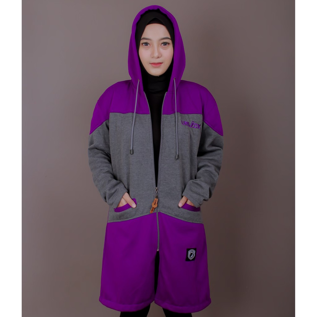 Sweater Hijab Wanita Terbaru / Sweater Hoodie Wanita / Sweater Pleece Tebal / Sweater Gunung