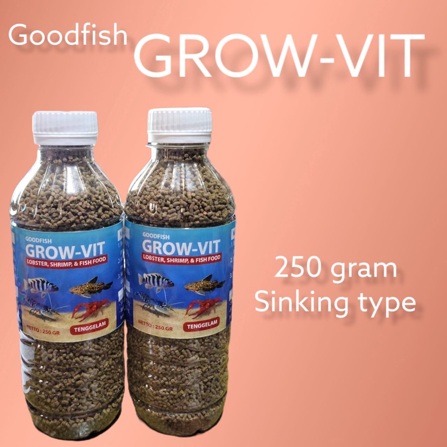 GROW VIT GOODFISH PAKAN UDANG LOBSTER IKAN DASAR PELET TENGGELAM