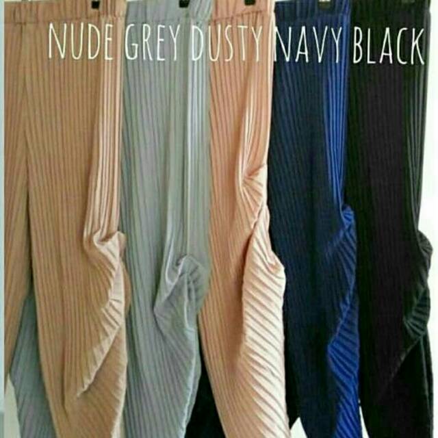 Pleated Long Pants Celana Panjang