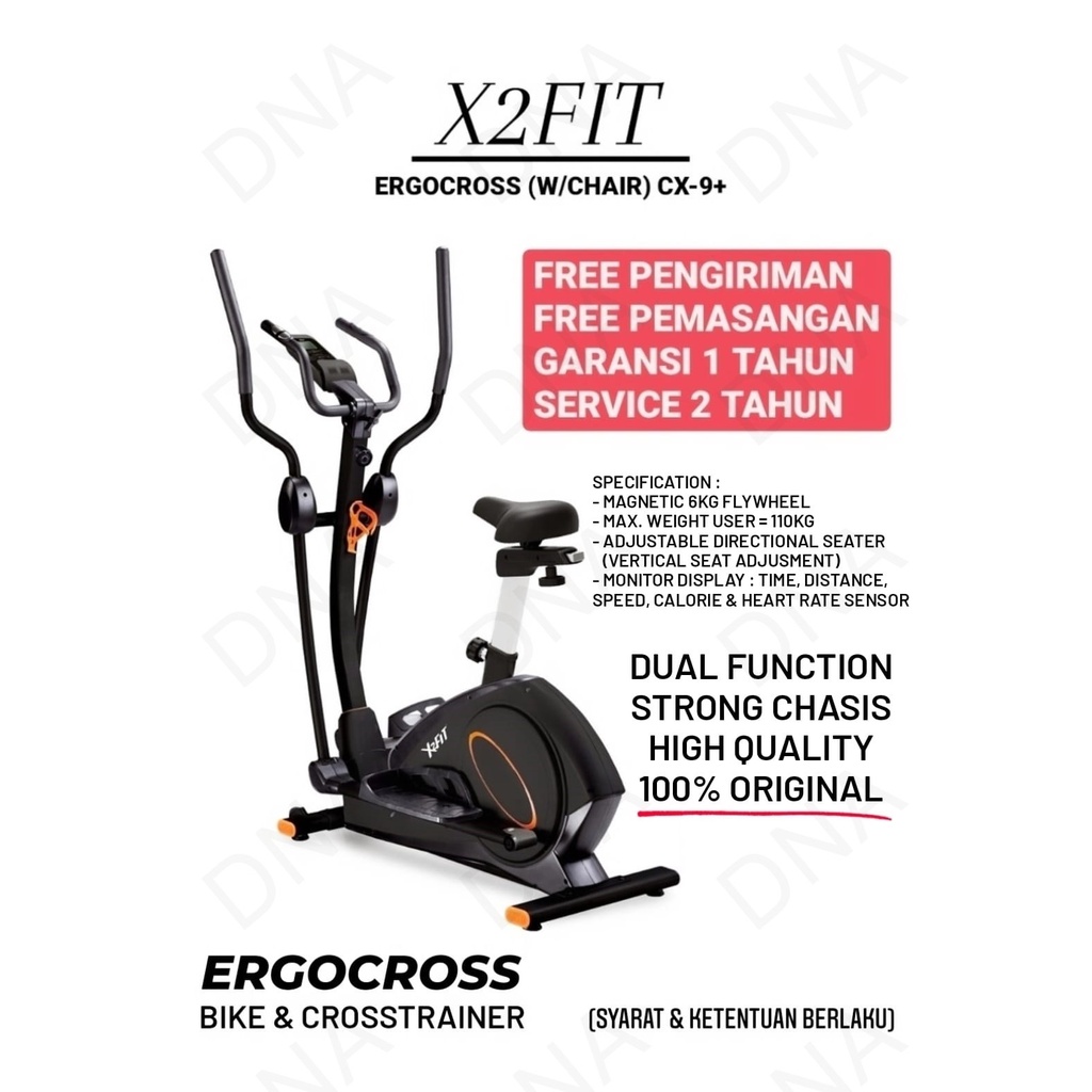Sepeda Elliptical Crosstrainer X2FIT ERGOCROSS (W/CHAIR) CX-9+ - ORIGINAL